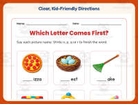 Beginning Sounds N, P, Q, R Worksheet – Kindergarten Consonants preview 4