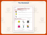 Beginning Sounds X Y Z Pictures Worksheet – Kindergarten Consonants preview 2