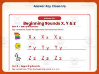 Beginning Sounds X Y Z Pictures Worksheet – Kindergarten Consonants preview 7