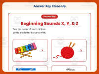 Beginning Sounds X Y Z Worksheet – Kindergarten Consonants Practice preview 7