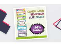 Behavior Clip Chart in Candy Land Theme - 100% Editable preview