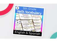 Bilingual 5th Grade Math Vocab Cards – ESL/ELL preview