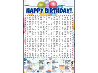 Birthday Word Search Puzzle – Printable Party Game for Kids & Adults preview