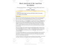 Black Americans in the American Revolution DBQ preview 2