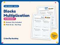 Blocks Multiplication Worksheet – 2nd Grade Word Problems Practice preview