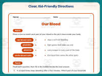 Blood Worksheet – 4th Grade Anatomy & Cells Practice + Answer Key preview 4