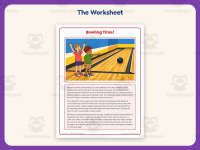 Bowling Time Reading Comprehension Worksheet – 3rd Grade Sports preview 2