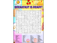 Breakfast Word Search Puzzle – Food Vocabulary Activity for Kids preview