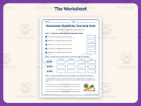 Breaking Apart Thousands Hundreds Tens Ones Worksheet – 3rd Grade preview 2