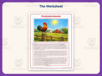 Broken Rooster Reading Comprehension Worksheet – 3rd Grade Farming preview 2