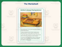 Brother Is Always Playing Games – Reading Worksheet – 1st Grade preview 2