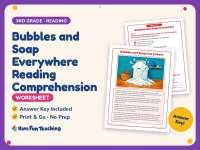 Bubbles and Soap Everywhere Reading Worksheet – 3rd Grade Practice preview