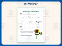 Bumblebee Is/Are Contractions Worksheet – 2nd Grade Grammar Practice preview 2