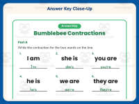 Bumblebee Is/Are Contractions Worksheet – 2nd Grade Grammar Practice preview 7