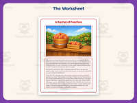 Bushel of Peaches Reading Comprehension Worksheet – 3rd Grade Practice preview 2