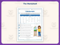 Calendar Math Worksheet – 3rd Grade Calendars Practice + Answer Key preview 2