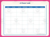 Calendars Worksheet: Blank Calendar – PreK-6th Grade Math Practice preview 3