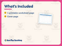 Calendars Worksheet: Blank Calendar – PreK-6th Grade Math Practice preview 5