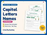 Capital Letters Names Worksheet – 2nd Grade Capitalization Practice preview