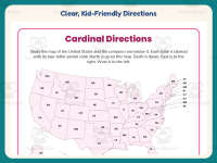 Cardinal Directions Worksheet – 4th Grade Geography & Maps Practice preview 4