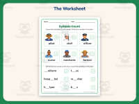 Career Words Syllable Worksheet – 1st Grade Syllables Practice preview 2