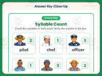 Career Words Syllable Worksheet – 1st Grade Syllables Practice preview 7