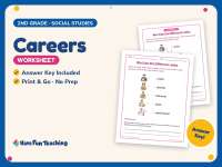 Careers Worksheet – 2nd Grade Community & People Practice + Answer Key preview