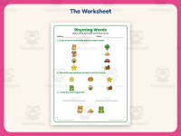 Cat and Hat Rhyming Worksheet – Preschool Word Families Practice preview 2