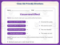 Cause and Effect Graphic Organizer Worksheet – 3rd Grade Reading preview 4