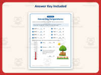Celsius to Fahrenheit Worksheet – 5th Grade Temperature & Weather preview 3