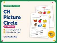 CH Picture Circle Worksheet – 1st Grade Consonants & Digraphs Practice preview