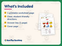 CH Picture Circle Worksheet – 1st Grade Consonants & Digraphs Practice preview 5