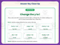 Change Y to I Writing Sentences Worksheet – 3rd Grade Verbs Practice preview 7