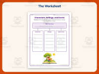 Characters, Settings, and Events Worksheet – Kindergarten Practice preview 2