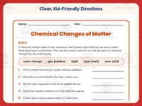 Chemical Changes Matter Worksheet – 5th Grade States of Matter preview 4
