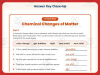 Chemical Changes Matter Worksheet – 5th Grade States of Matter preview 7