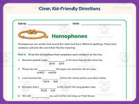Choosing Homophones Worksheet – 3rd Grade Grammar Practice preview 4