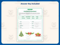 Christmas Alphabetical Order Worksheet – 2nd Grade Grammar Practice preview 3