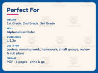 Christmas Alphabetical Order Worksheet – 2nd Grade Grammar Practice preview 6