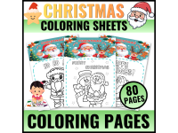Christmas Coloring Page Santa Snow Man activities for Preschool & Kin preview