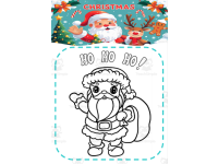 Christmas Coloring Page Santa Snow Man activities for Preschool & Kin preview 2