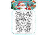 Christmas Coloring Page Santa Snow Man activities for Preschool & Kin preview 3