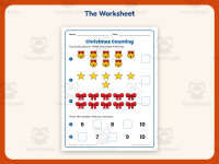 Christmas Counting 6 to 10 Worksheet – Kindergarten Math Practice preview 2