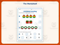 Christmas Counting Numbers 1-5 Worksheet – Kindergarten Math Practice preview 2