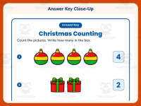 Christmas Counting Numbers 1-5 Worksheet – Kindergarten Math Practice preview 7