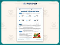 Christmas Division Worksheet – 4th Grade Math Practice + Answer Key preview 2