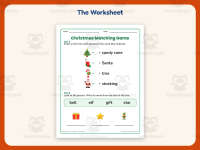 Christmas Matching Worksheet – Kindergarten Holiday Practice preview 2