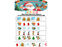 Christmas Math Patterns Santa Finish the Pattern Worksheets Activity preview 3