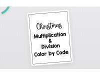 Christmas Multiplication + Division Color by Code Packet preview