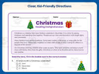Christmas Reading Comprehension Worksheet – 2nd Grade Practice preview 4